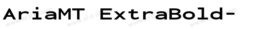AriaMT ExtraBold字体转换